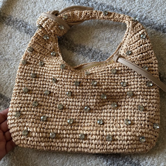Urban Expressions Tan Woven Shoulder Bag - Picture 3 of 8